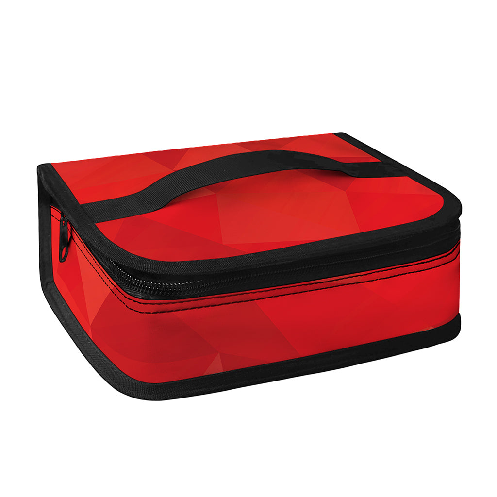Red Polygonal Geometric Print Small Lunch Bag