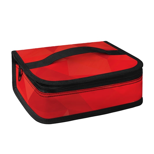 Red Polygonal Geometric Print Small Lunch Bag