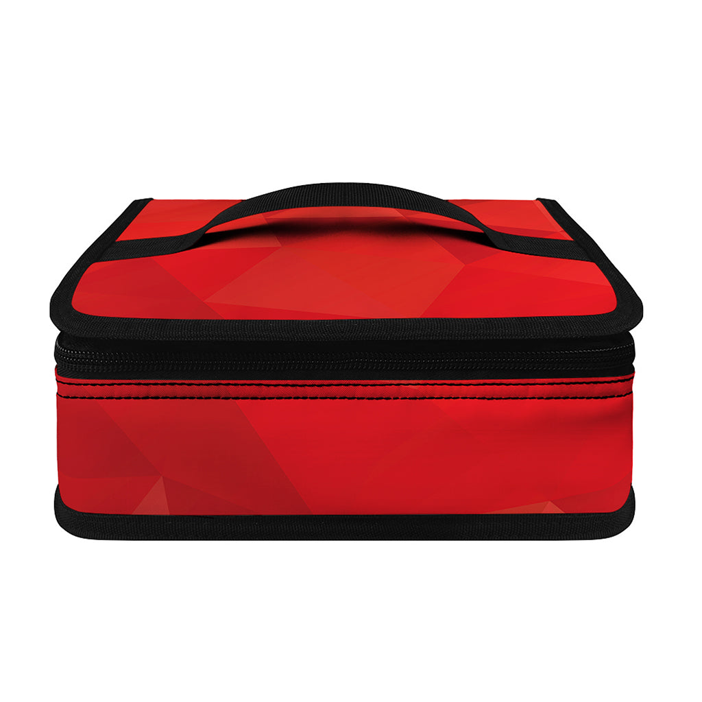 Red Polygonal Geometric Print Small Lunch Bag