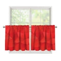 Red Polygonal Geometric Print Tier Curtains
