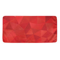 Red Polygonal Geometric Print Towel