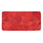 Red Polygonal Geometric Print Towel