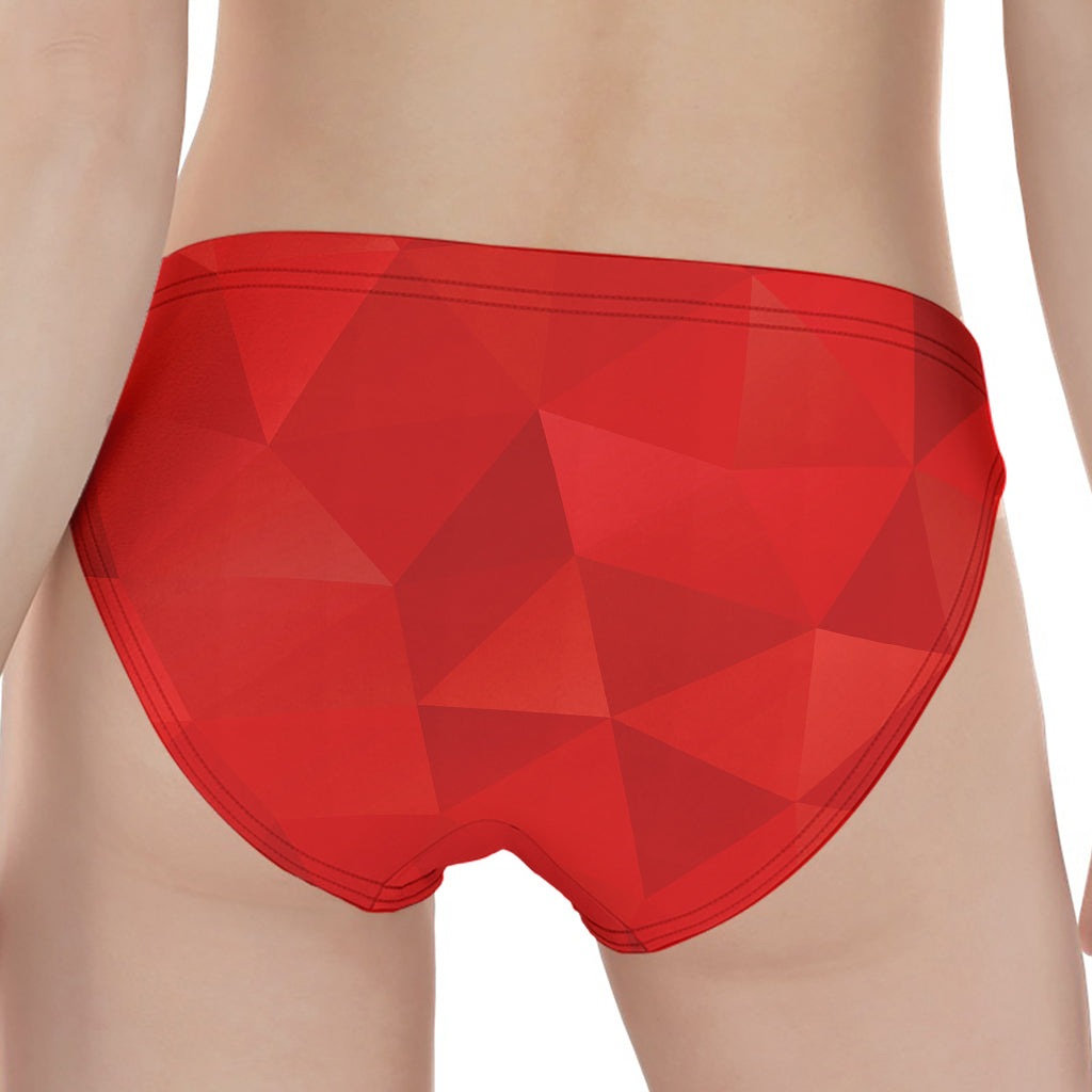 Red Polygonal Geometric Print Women's Panties