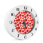 Red Poppy Pattern Print Alarm Clock