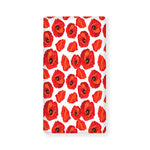 Red Poppy Pattern Print Baby Crib Sheet