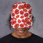 Red Poppy Pattern Print Baseball Cap