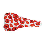 Red Poppy Pattern Print Bicycle Seat Cover