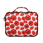 Red Poppy Pattern Print Briefcase Bible Bag
