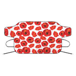 Red Poppy Pattern Print Car Windshield Snow Cover