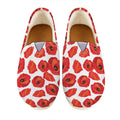 Red Poppy Pattern Print Casual Shoes