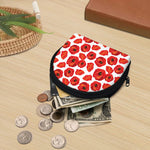 Red Poppy Pattern Print Coin Purse