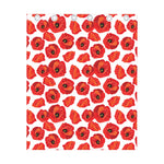 Red Poppy Pattern Print Curtain