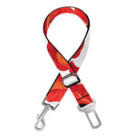Red Poppy Pattern Print Dog Seat Belt