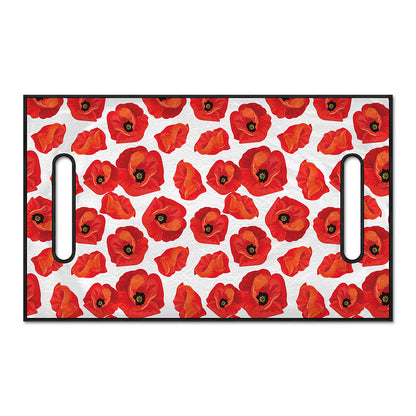 Red Poppy Pattern Print Golf Cart Seat Cover