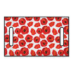 Red Poppy Pattern Print Golf Cart Seat Cover