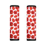 Red Poppy Pattern Print Handle Covers