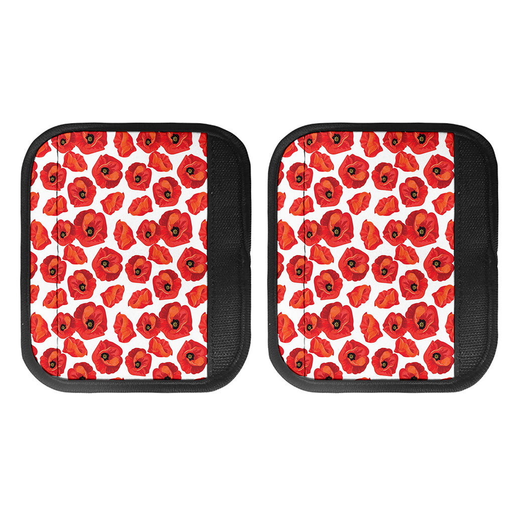 Red Poppy Pattern Print Handle Covers