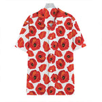 Red Poppy Pattern Print Hawaiian Shirt
