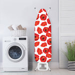 Red Poppy Pattern Print Ironing Board Cover