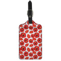 Red Poppy Pattern Print Luggage Tag