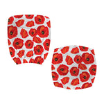 Red Poppy Pattern Print Office Chair Cover