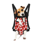 Red Poppy Pattern Print Pet Carrier Backpack
