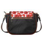 Red Poppy Pattern Print Saddle Bag