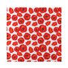 Red Poppy Pattern Print Silk Bandana