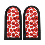 Red Poppy Pattern Print Skillet Handle Cover