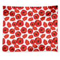 Red Poppy Pattern Print Tapestry