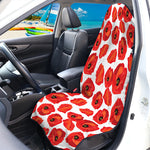 Red Poppy Pattern Print Waterproof Car Seat Cover