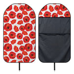 Red Poppy Pattern Print Waterproof Car Seat Cover