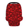Red Punk Skull Pattern Print Baby Seat Cover