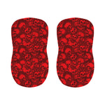 Red Punk Skull Pattern Print Bar Stool Covers