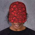 Red Punk Skull Pattern Print Baseball Cap