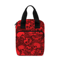 Red Punk Skull Pattern Print Bible Tote Bag