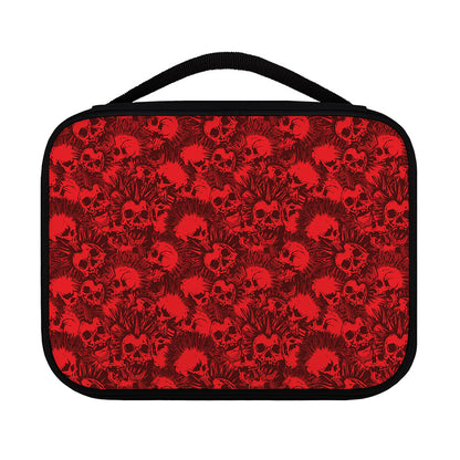 Red Punk Skull Pattern Print Classic Bible Case