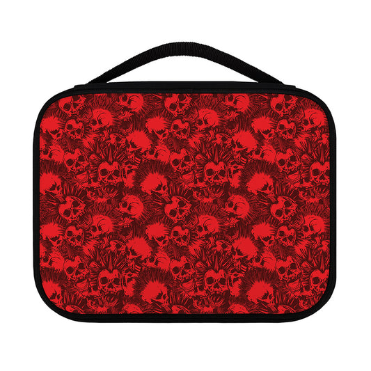 Red Punk Skull Pattern Print Classic Bible Case