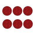 Red Punk Skull Pattern Print Coaster Set