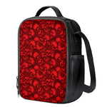 Red Punk Skull Pattern Print Crossbody Lunch Bag