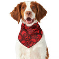 Red Punk Skull Pattern Print Dog Bandana