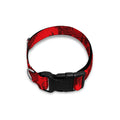 Red Punk Skull Pattern Print Dog Collar