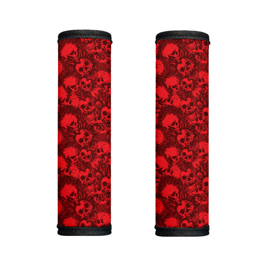 Red Punk Skull Pattern Print Handle Covers