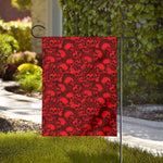 Red Punk Skull Pattern Print House Flag