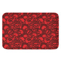 Red Punk Skull Pattern Print Indoor Door Mat