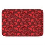 Red Punk Skull Pattern Print Indoor Door Mat
