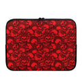 Red Punk Skull Pattern Print Laptop Sleeve