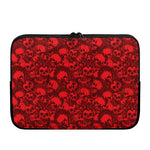 Red Punk Skull Pattern Print Laptop Sleeve