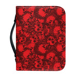 Red Punk Skull Pattern Print Leather Bible Cover
