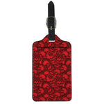 Red Punk Skull Pattern Print Luggage Tag